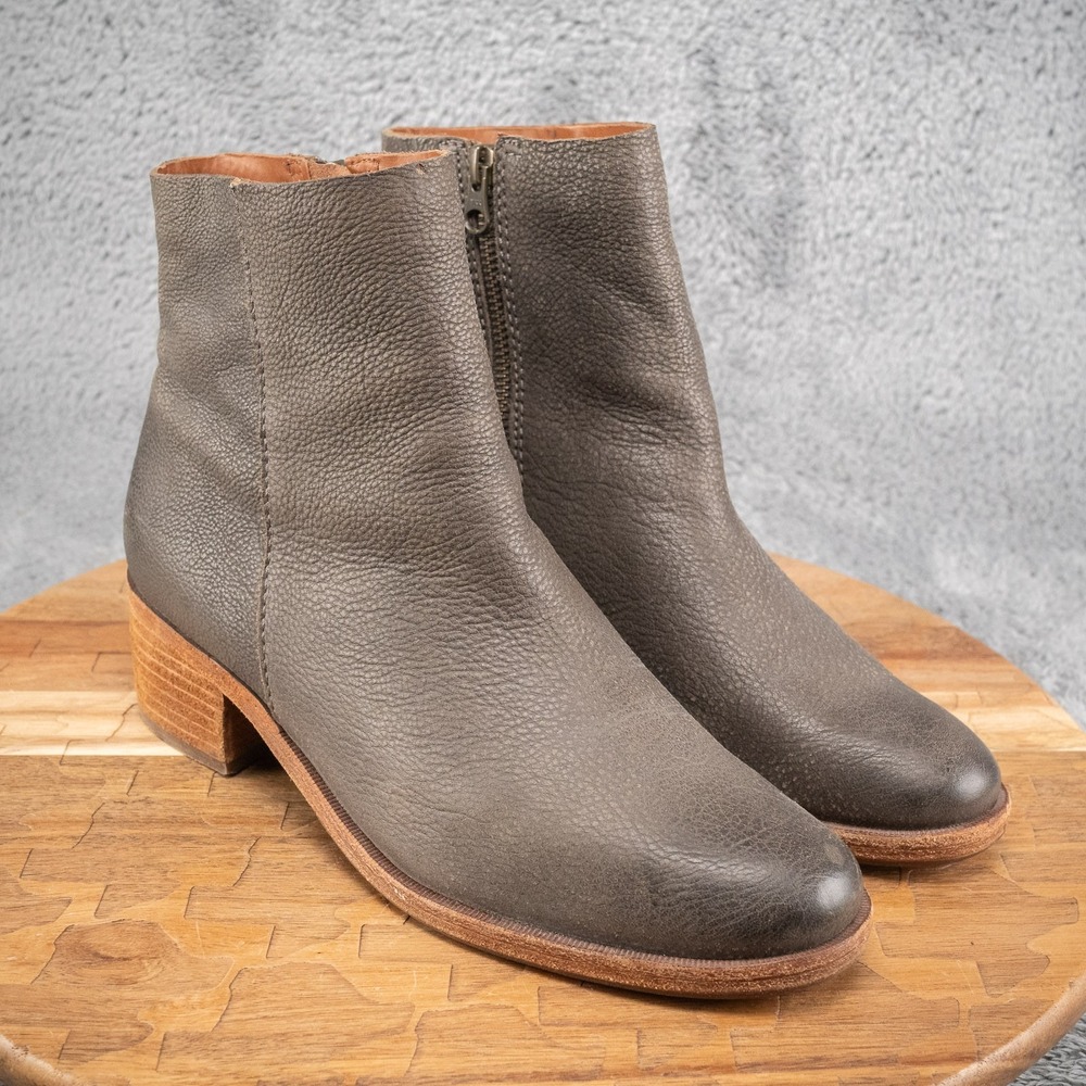 Kork Ease MAYTEN Taupe Leather Ankle Boots Zip Up Womens Size 7.5‎